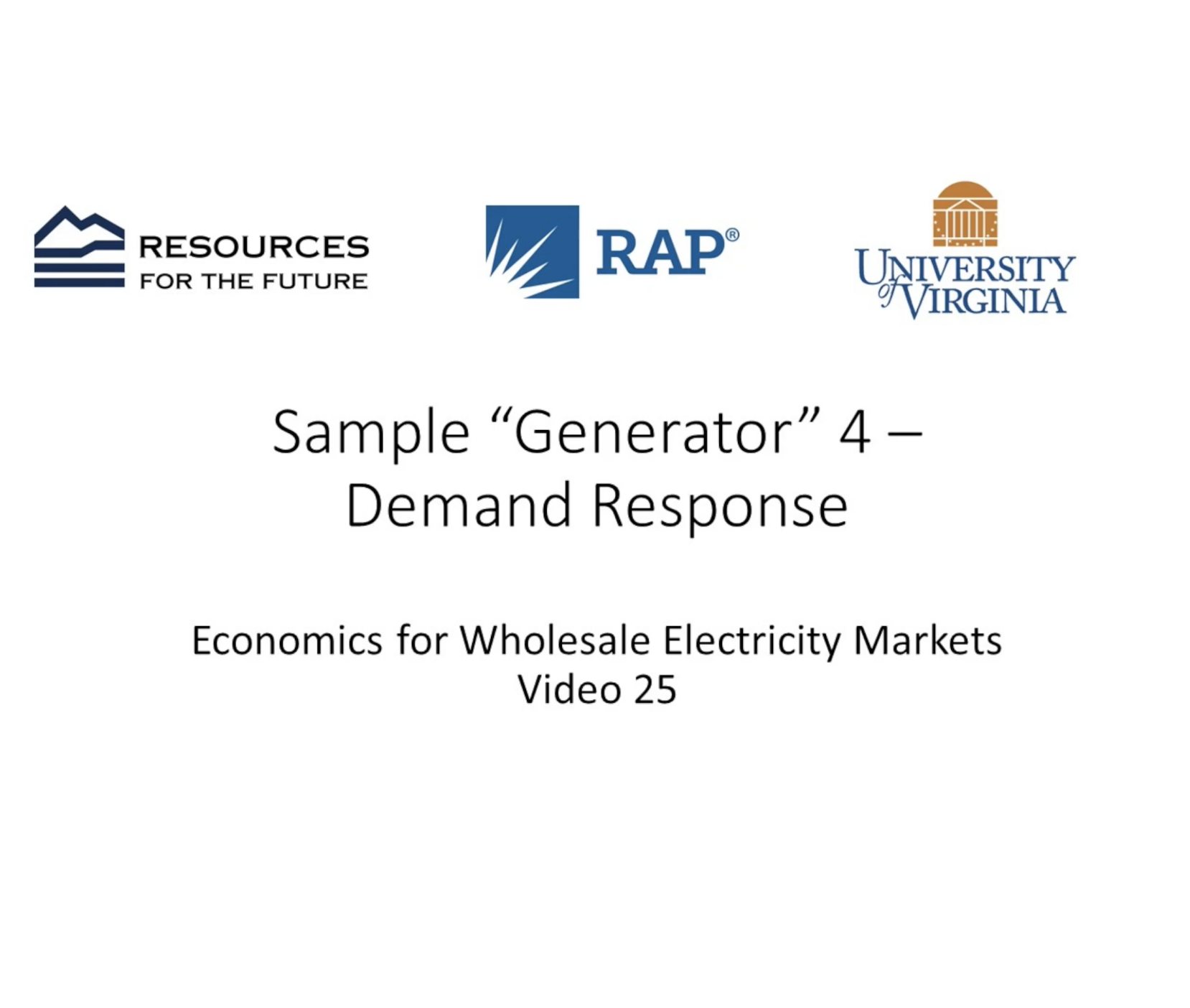 Economics #25: Sample Generator 4 - Demand Response