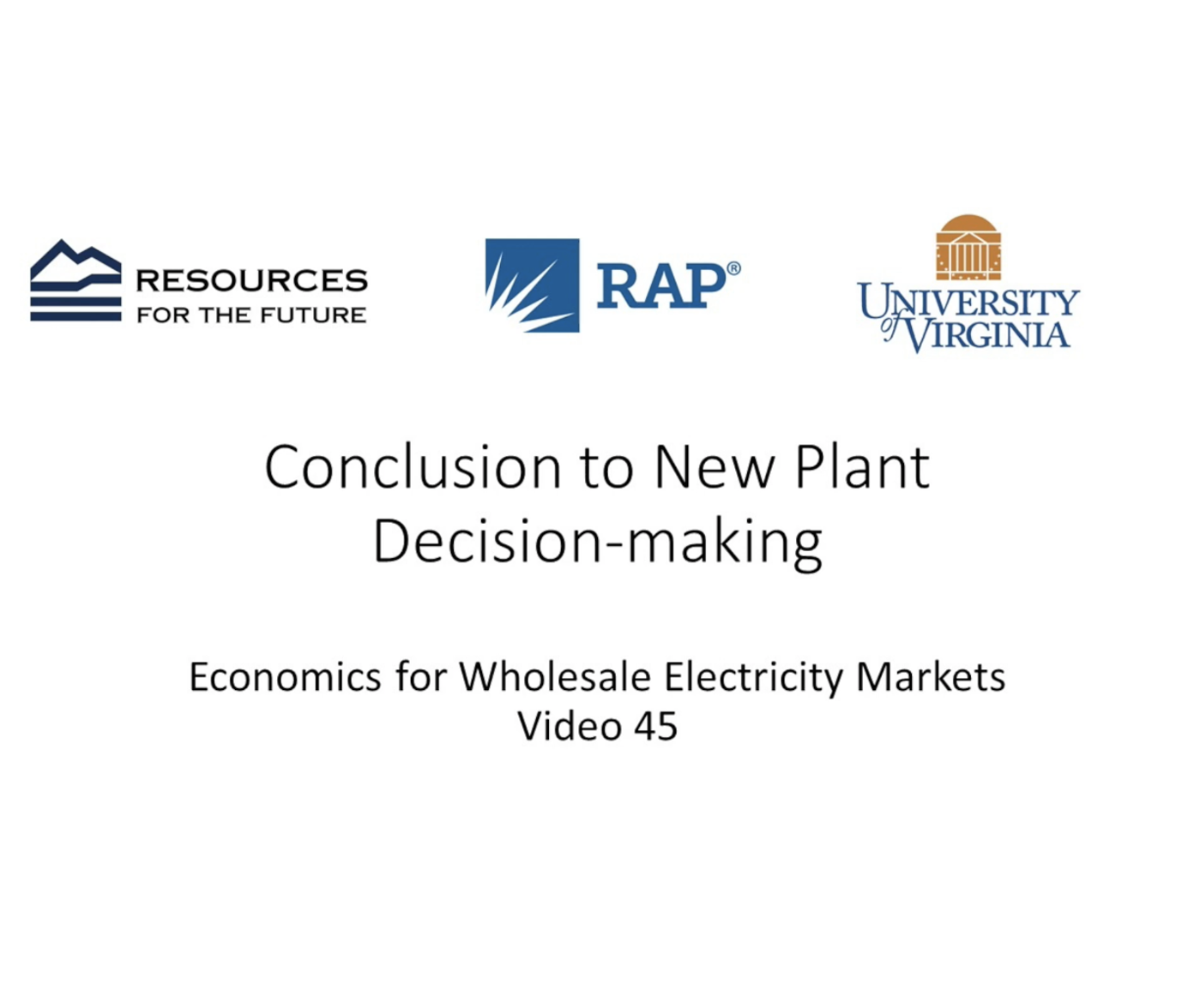 Economics #45: Conclusion to New Plant Decision-making