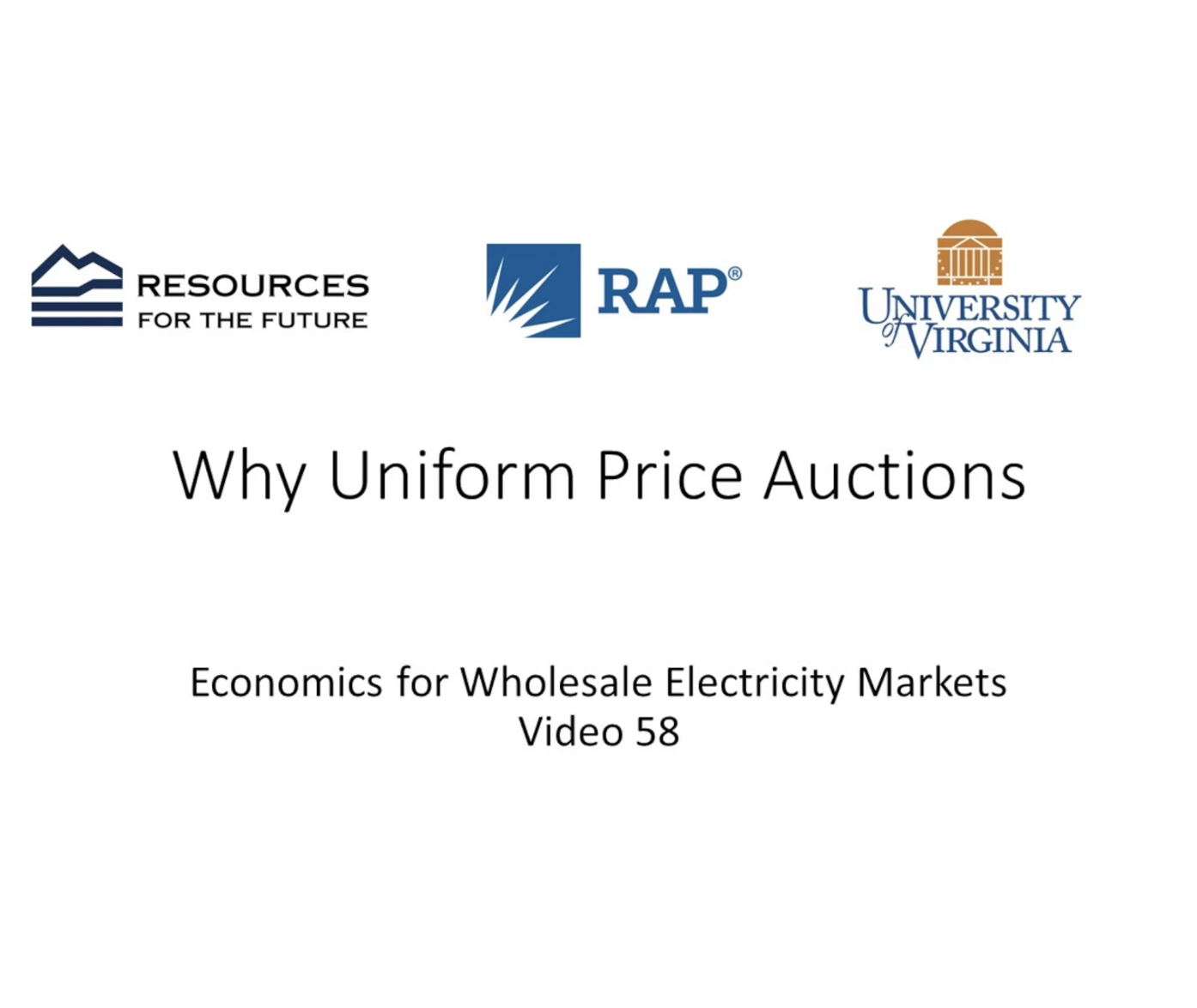 Economics #58: Why Uniform Price Auctions