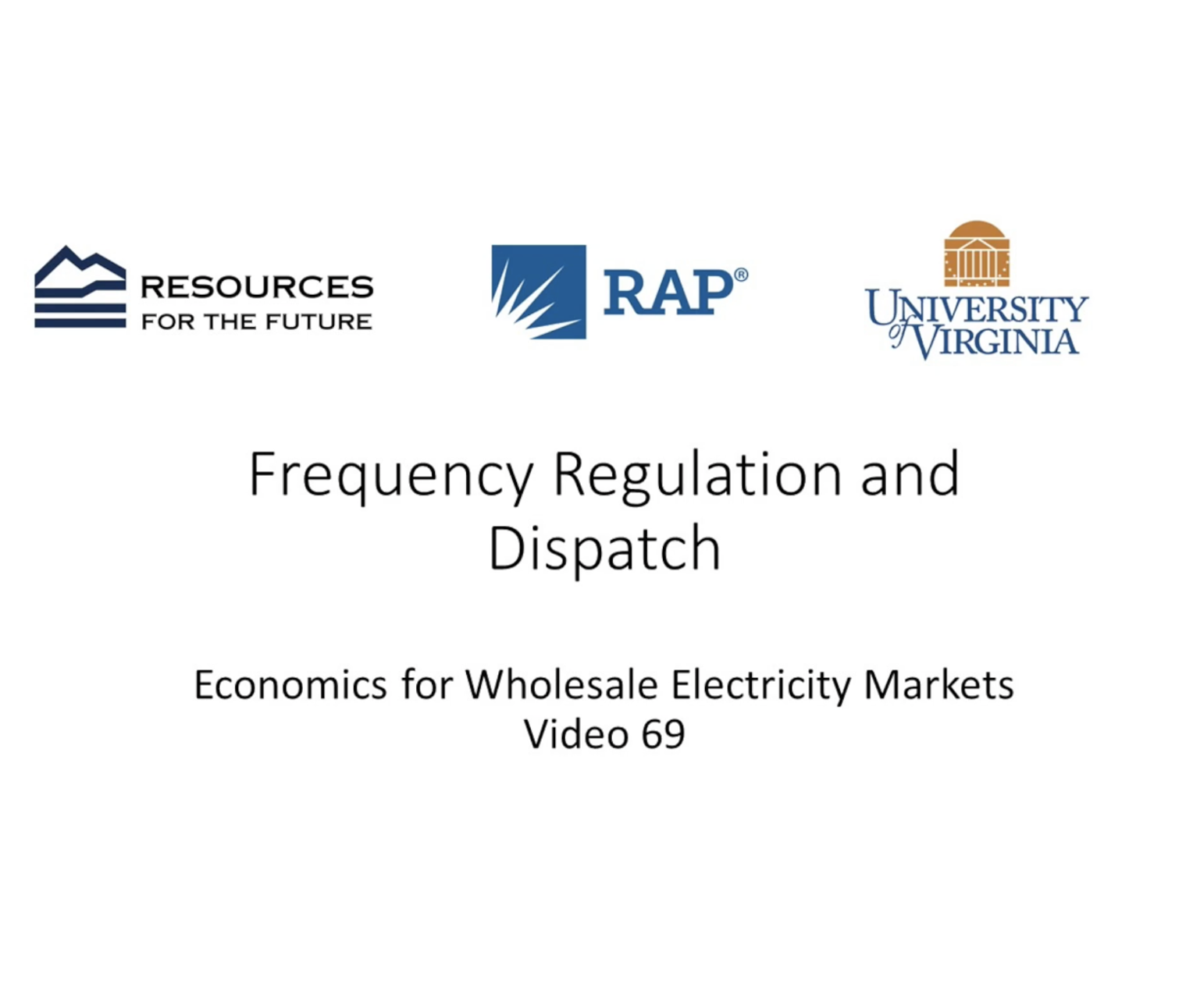 Economics #69: Frequency Regulation and Dispatch