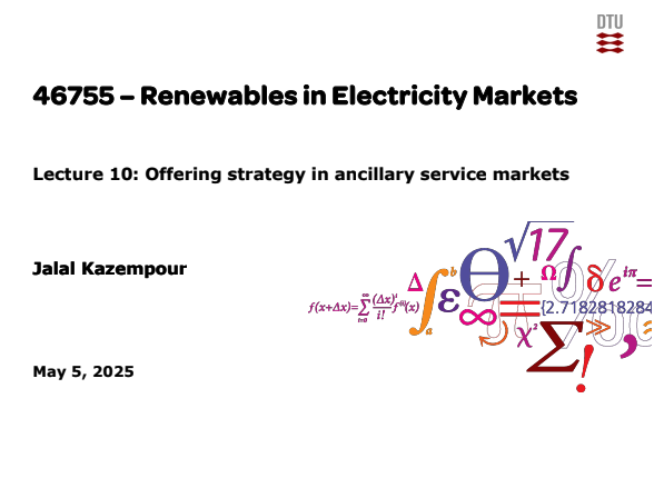 Bài 10: Chiến lược chào giá trên thị trường dịch vụ phụ trợ