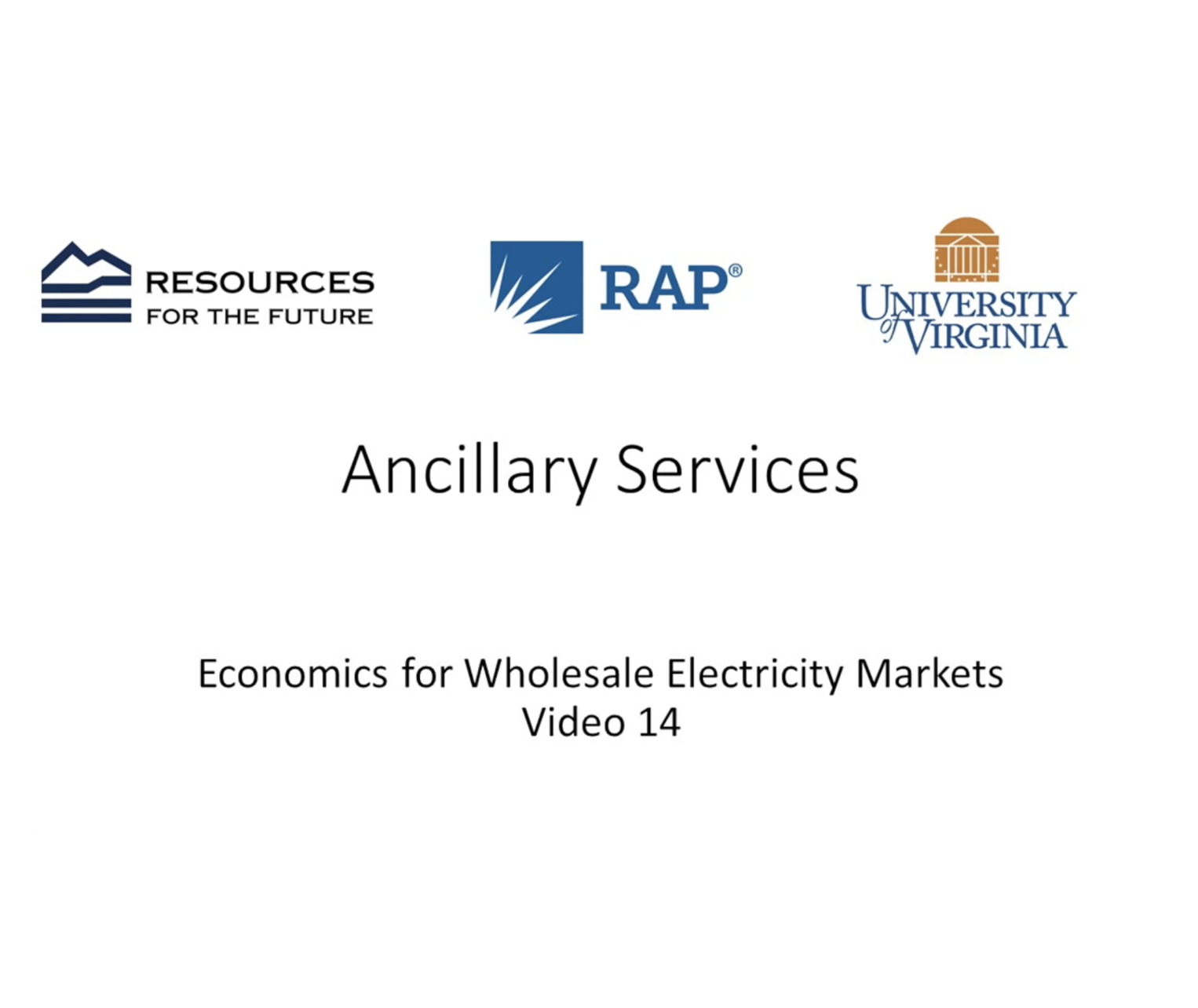 Economics #14: Ancillary Services