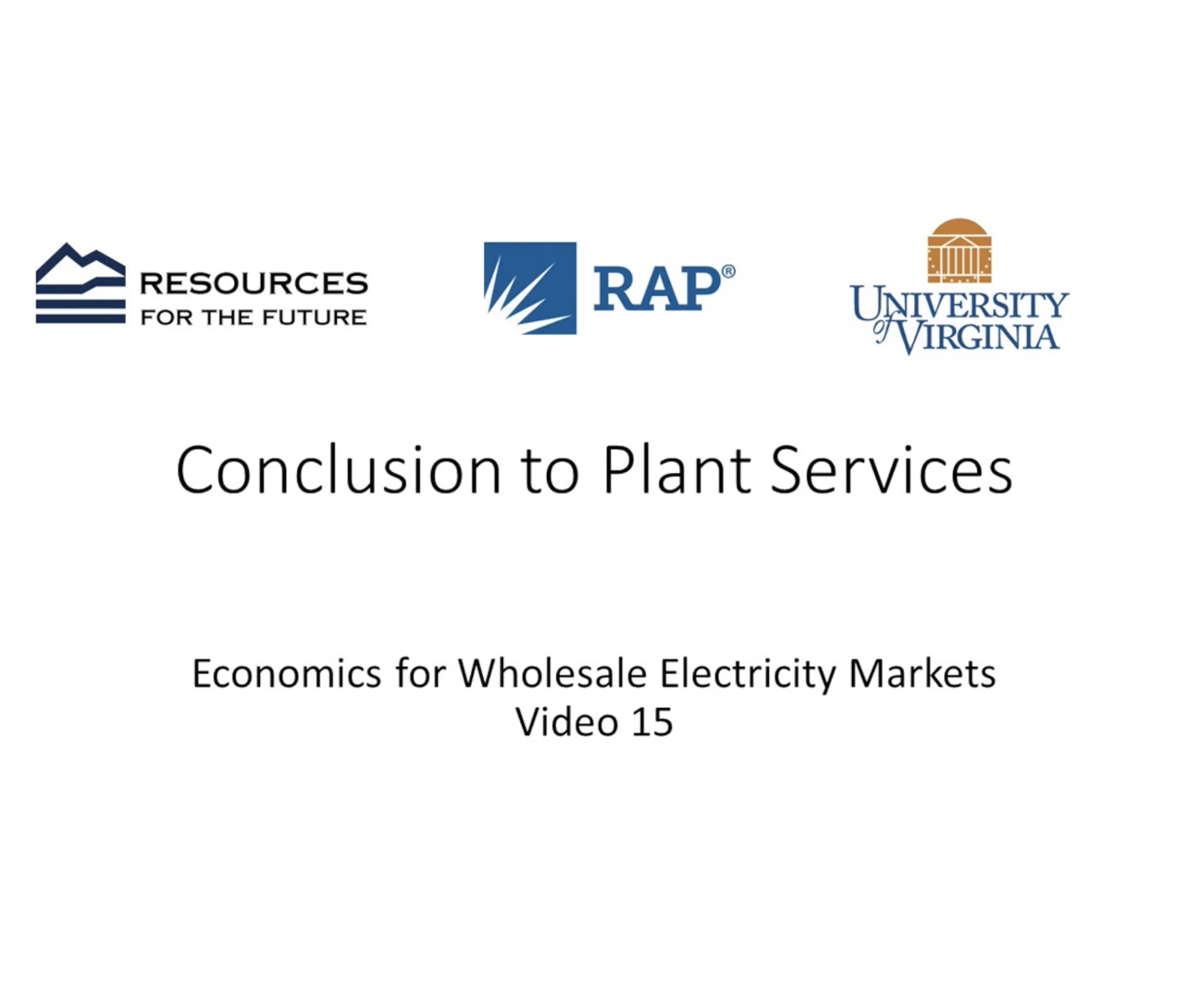 Economics #15: Conclusion to Plant Services