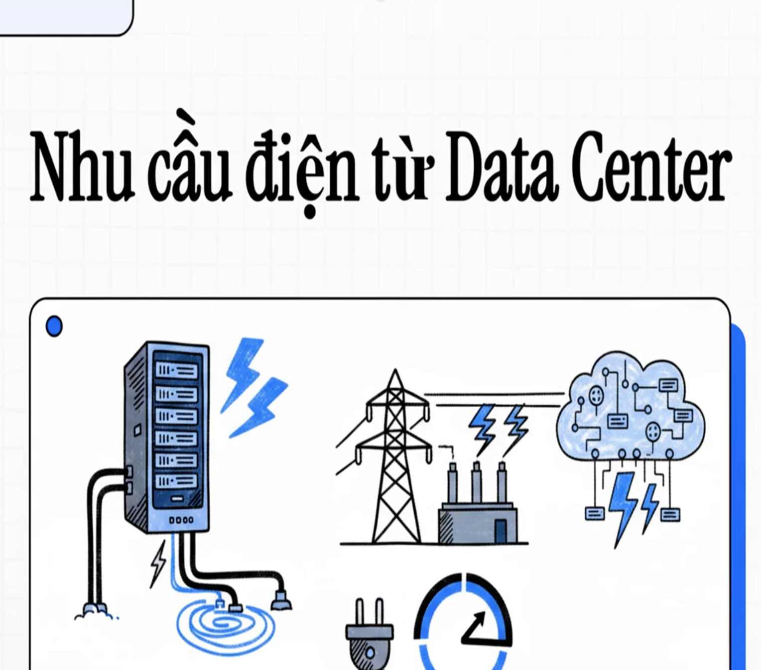 Nhu cầu điện từ các trung tâm dữ liệu: Kinh nghiệm từ Mỹ và Thái Lan.