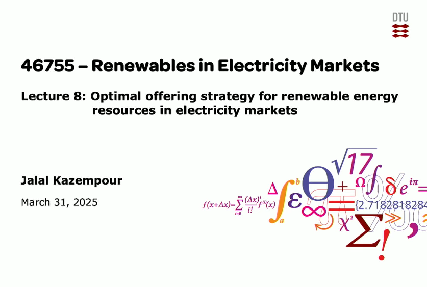 Bài 8: Chiến lược chào giá tối ưu cho các nguồn năng lượng tái tạo trên thị trường điện